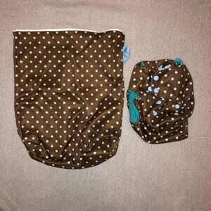 Blueberry Pocket Diaper & Wetbag Set